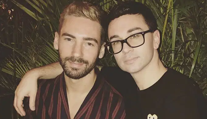 Christian Siriano with his boyfriend Kyle Smith