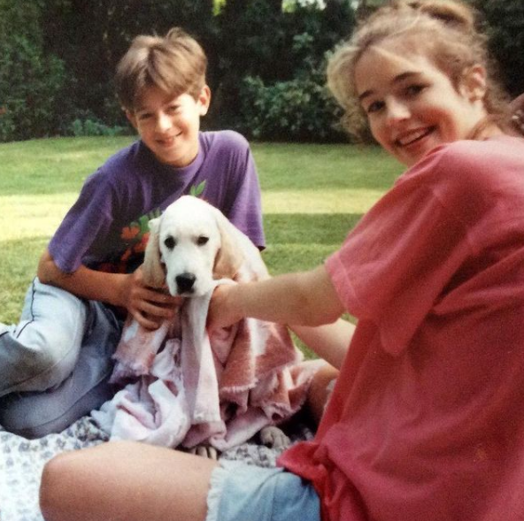 Cat Deeley and her brother, Max Deeley during childhood