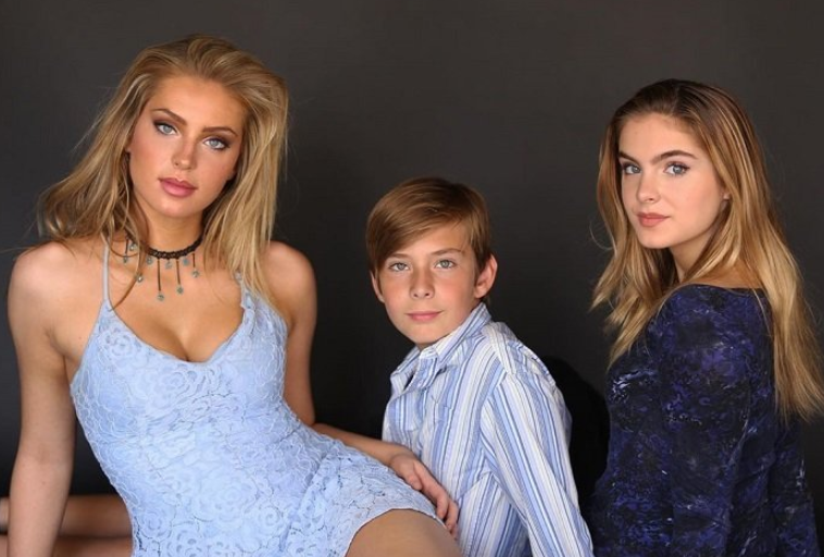 Saxon Sharbino with her siblings; Brighton and Sawyer