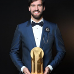 Alisson Becker With Yachin Trophy