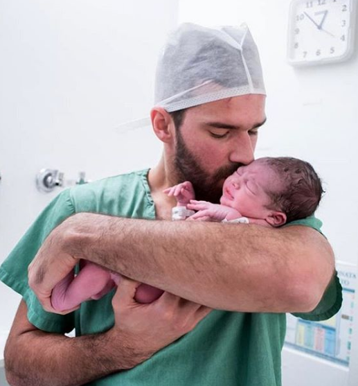 Alisson With His New Born Baby