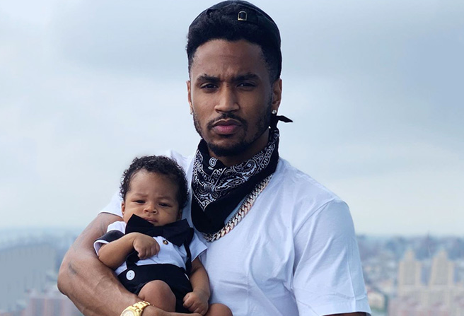 Trey Songz With His Baby, Noah